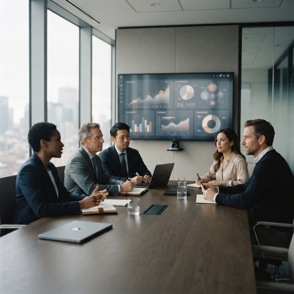 A senior strategy advisory session in progress